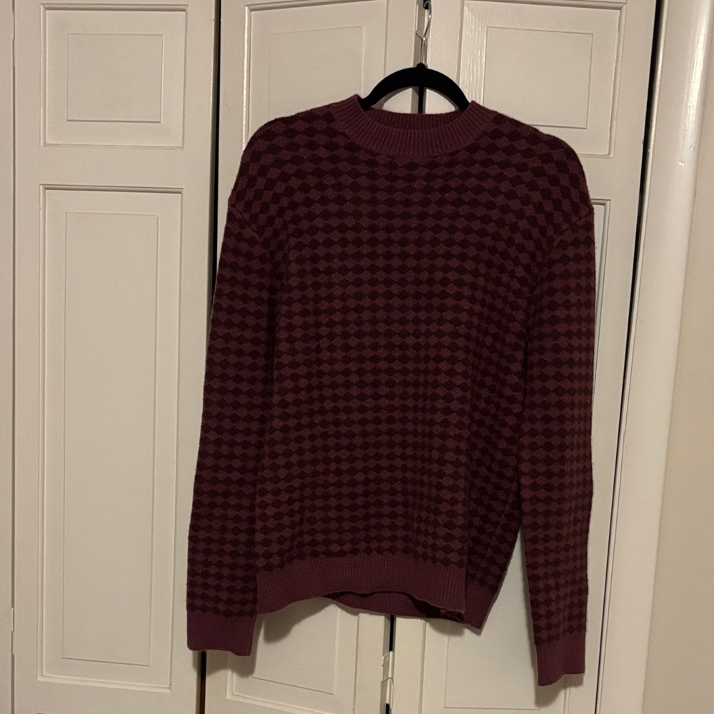 Topman Maroon Knit Sweater
